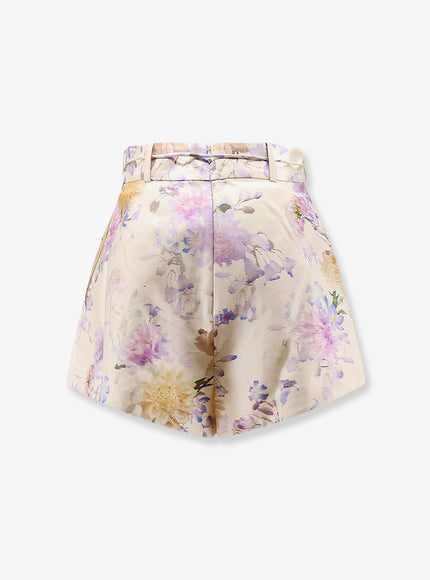 Zimmermann Luna Silk And Cotton Shorts
