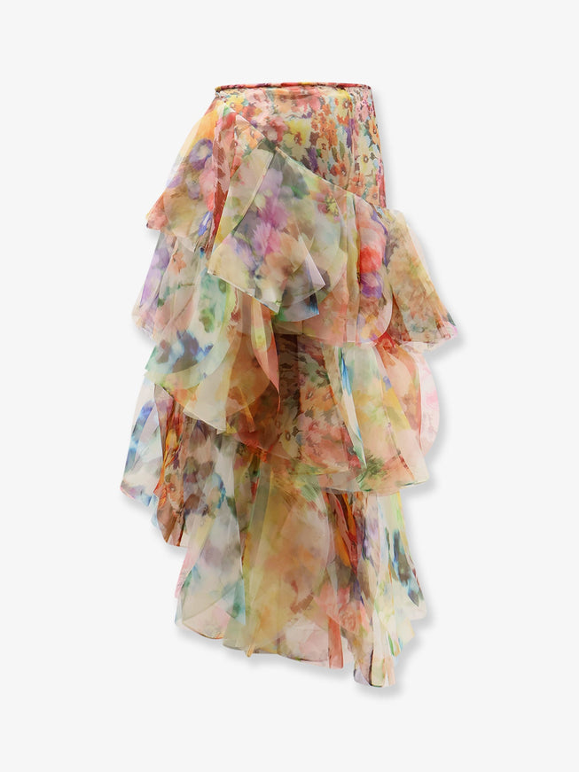 Zimmermann Luna Fanned Maxi Skirt