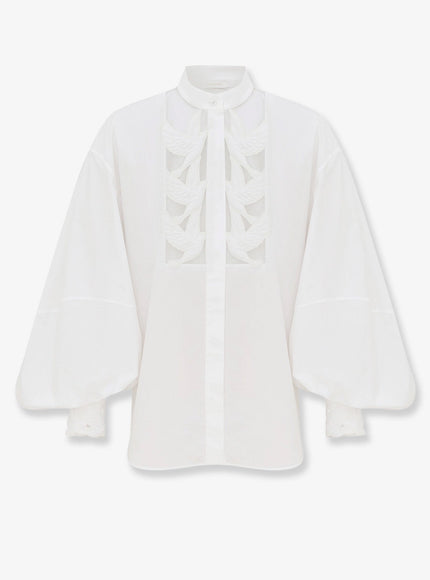Zimmermann Luna Applique Shirt Ivory