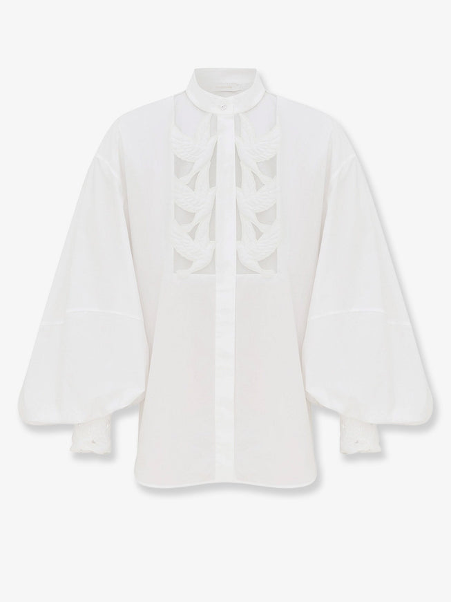 Zimmermann Luna Applique Shirt Ivory