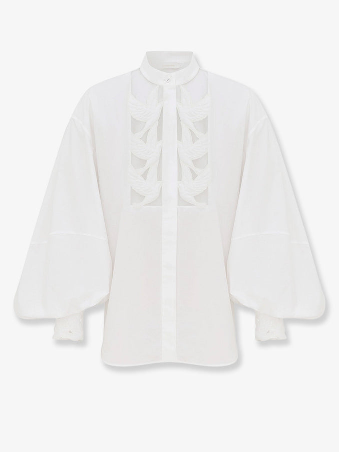 Zimmermann Luna Applique Shirt Ivory