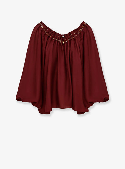 Zimmermann Aster Silk Shirt Merlot
