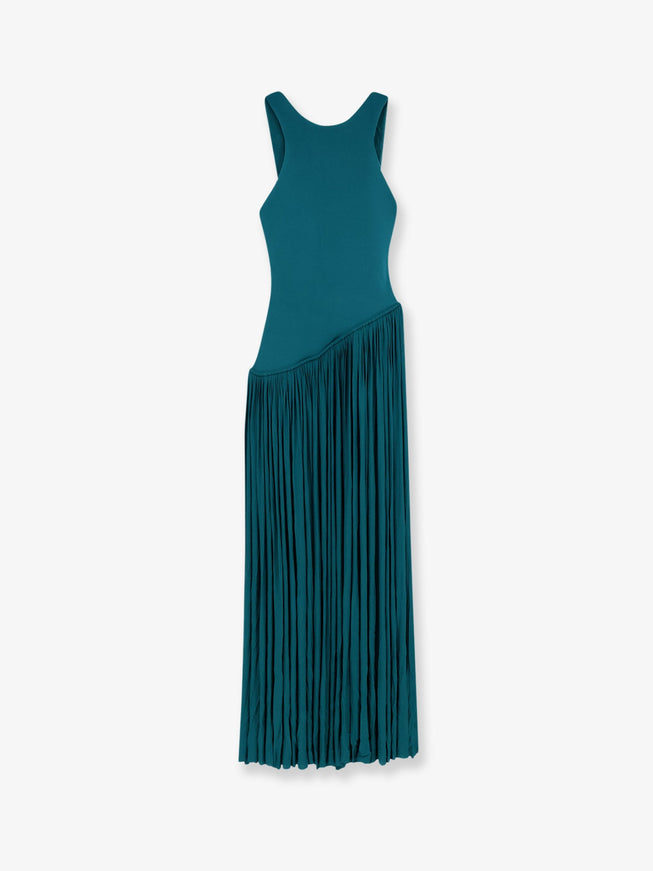 Zimmermann Luna Asymmetric Jersey Dress One Size Teal