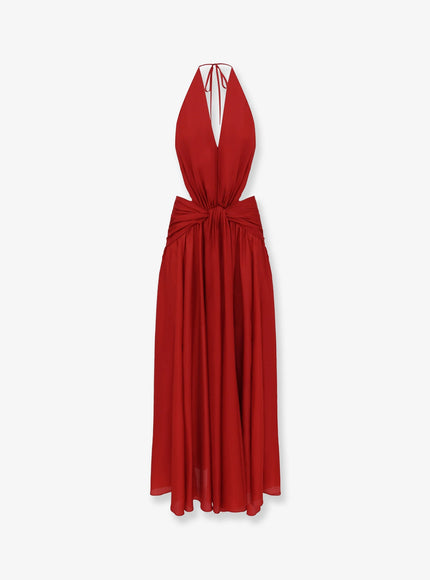 Zimmermann Indra Silk Dress Raspberry