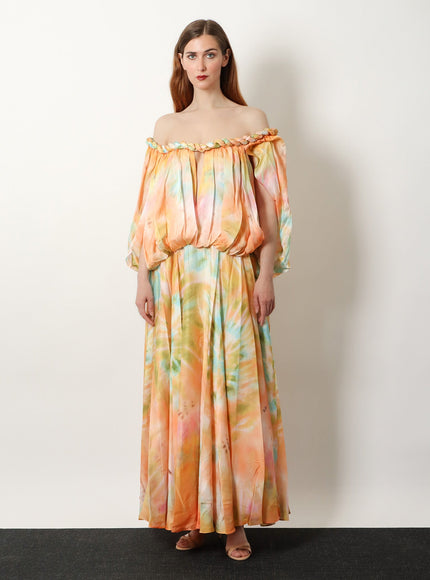 Zimmermann Luna Twist Silk Long Dress