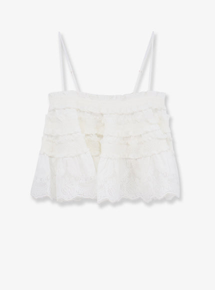 Zimmermann Alchemy Shirred Bandeau Top One Size Ivory