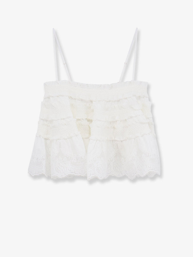 Zimmermann Alchemy Shirred Bandeau Top One Size Ivory
