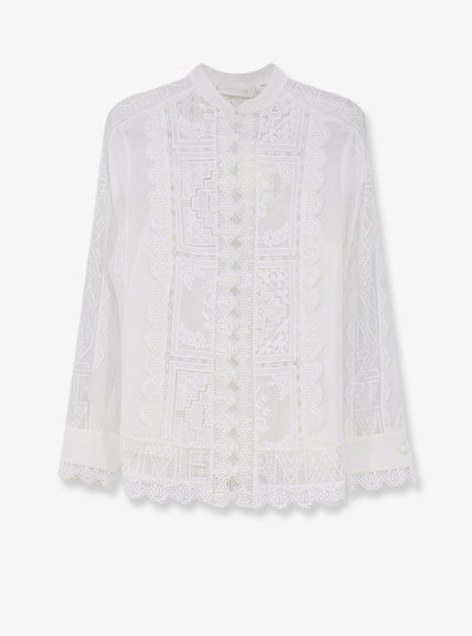 Zimmermann Aster Cotton Shirt Ivory