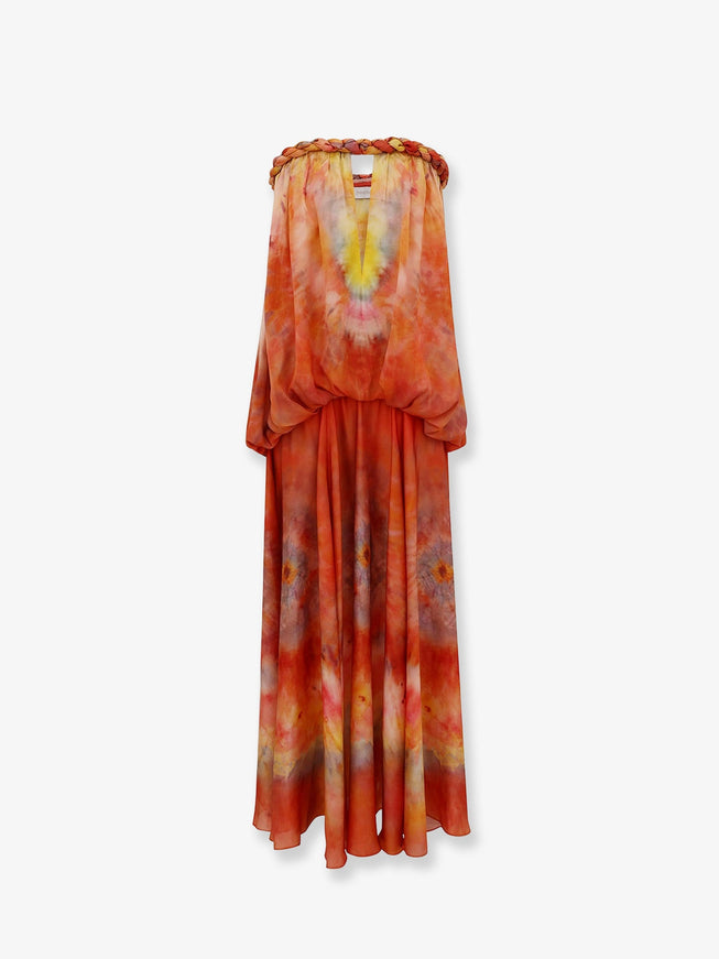 Zimmermann Luna Twist Bandeau Gown Silk Dress 1 Rubytiedye