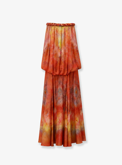 Zimmermann Luna Twist Bandeau Gown Silk Dress