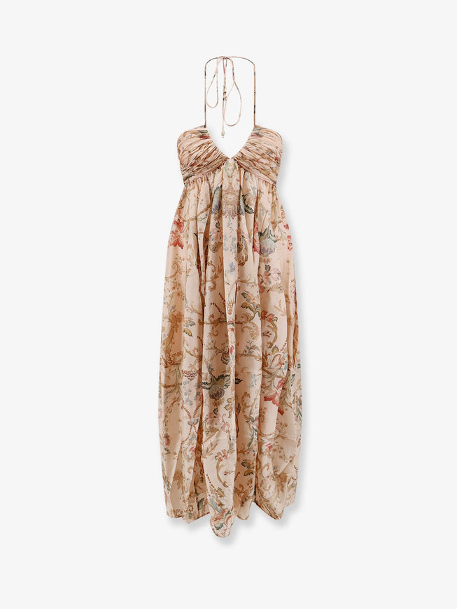 Zimmermann Roselight Silk Dress Pinktapestry