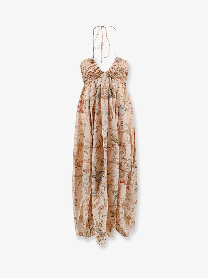 Zimmermann Roselight Silk Dress Pinktapestry
