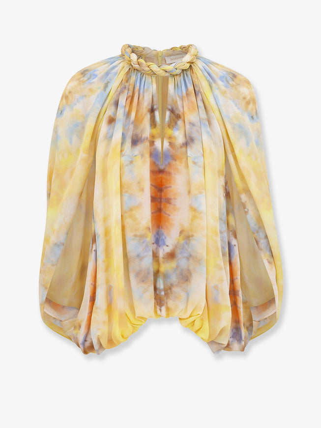 Zimmermann Alchemy Twist Billow Silk Top Citrustiedye