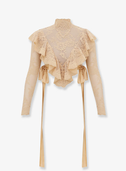 Zimmermann Luna Lace Top Cream