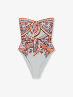 One Size / Blue Paisley Floral