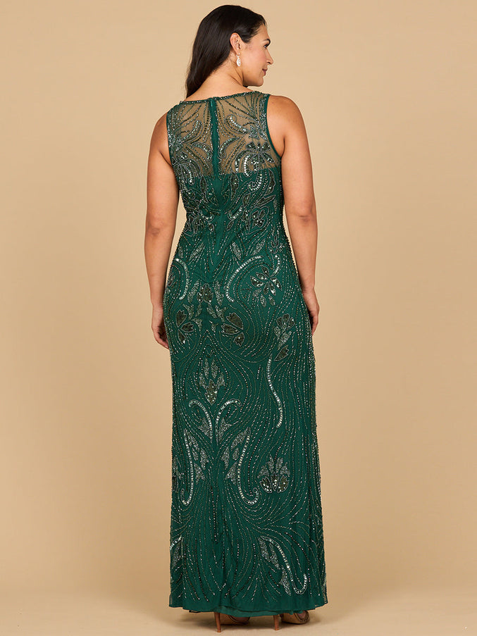 Lara New York 28868 Beaded High Neckline Gown