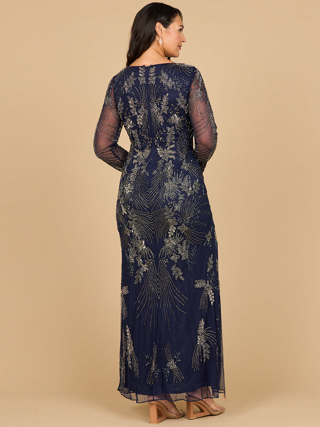 Lara New York Queen Anne Beaded Gown
