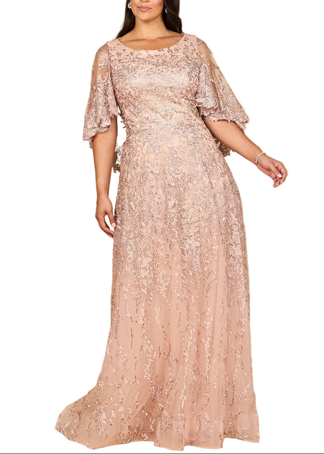 Lara 28881 Cape Sleeve Mother's Gown