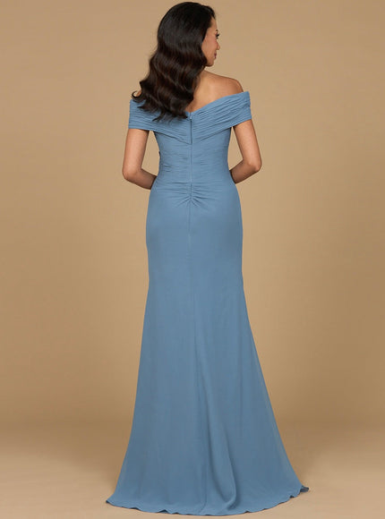 Lara Off Shoulder Elegant Chiffon Gown