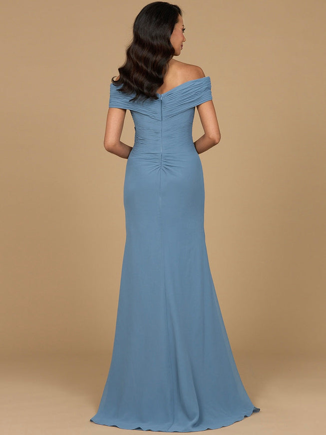 Lara New York Off-Shoulder Chiffon Gown