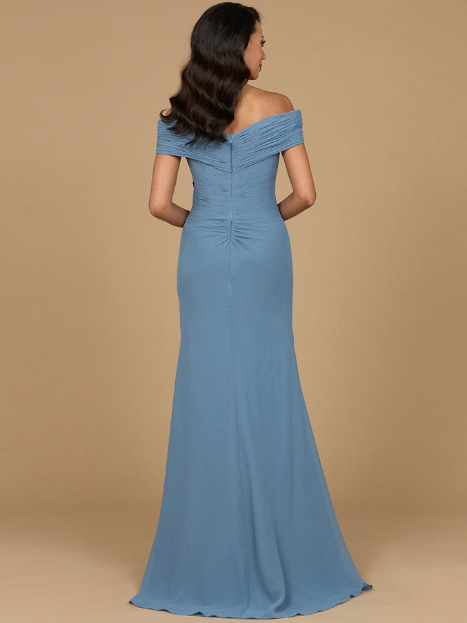 Lara Off Shoulder Elegant Chiffon Gown