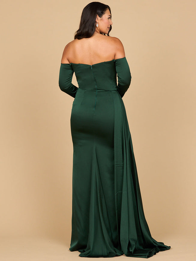 Lara New York 28936 Off Shoulder Satin Dress