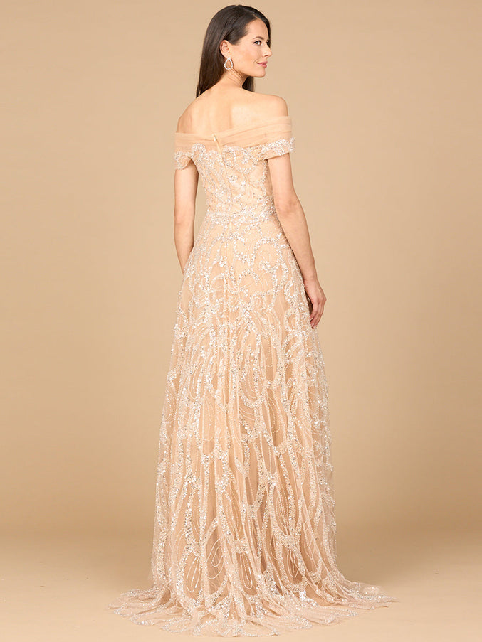 Lara New York 28941 Off Shoulder A-Line Gown
