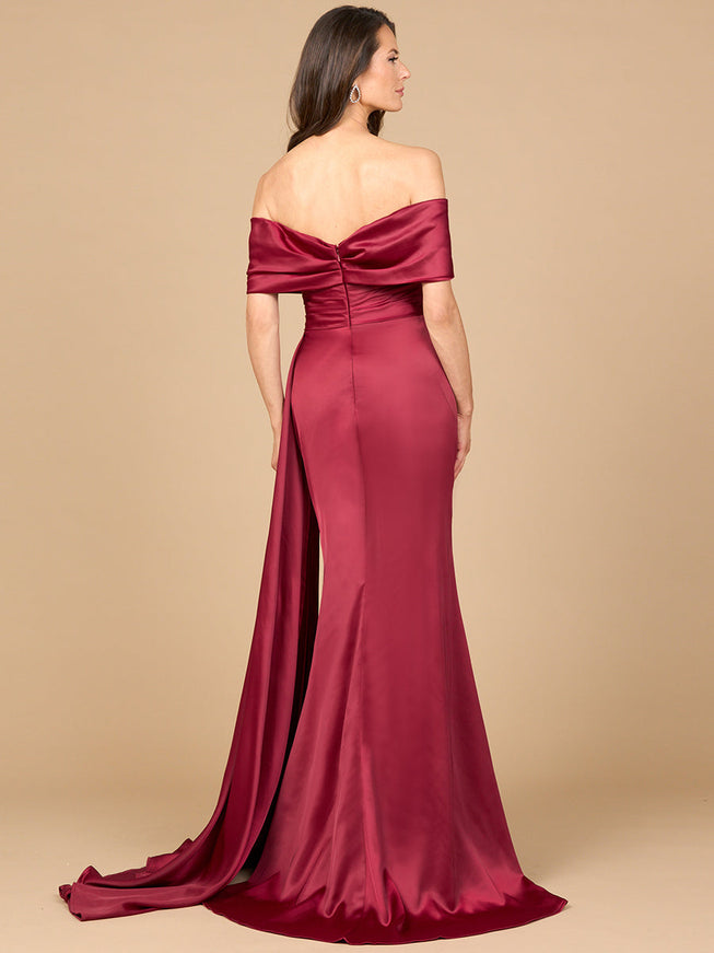 Lara Off Shoulder Satin Dress