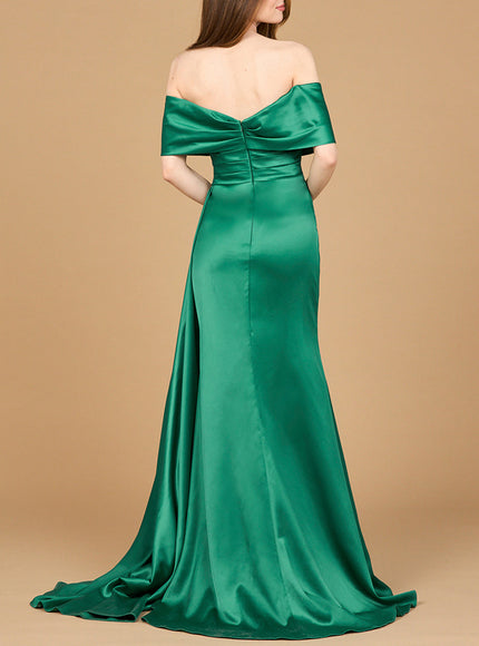 Lara Off Shoulder Satin Dress