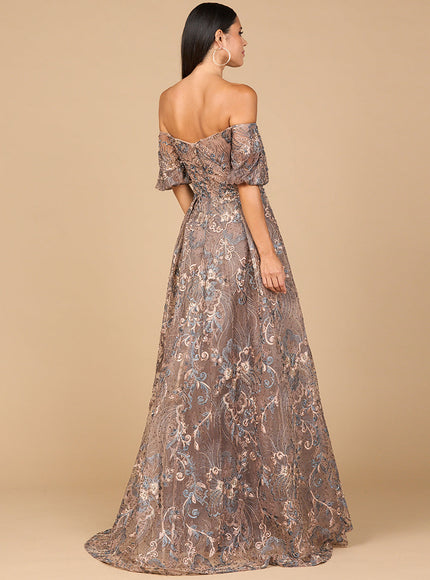 Lara Off Shoulder Lace Ballgown