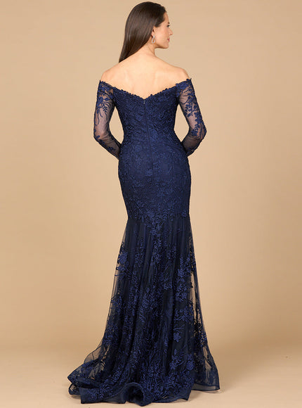 Lara Off Shoulder Long Sleeve Mermaid Gown