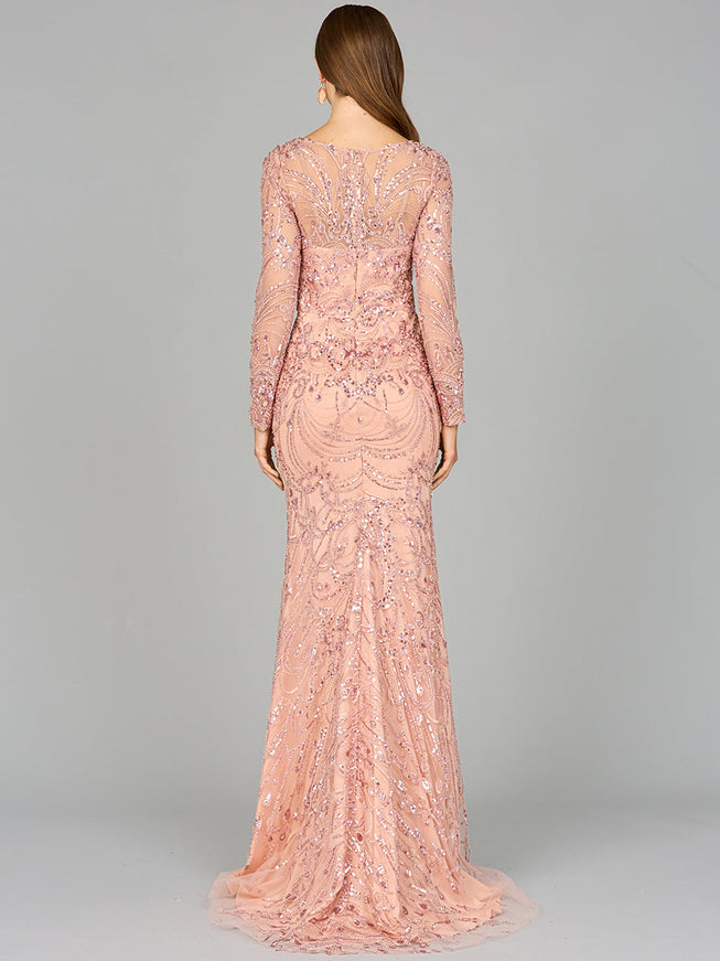 Long Sleeve Lace Gown