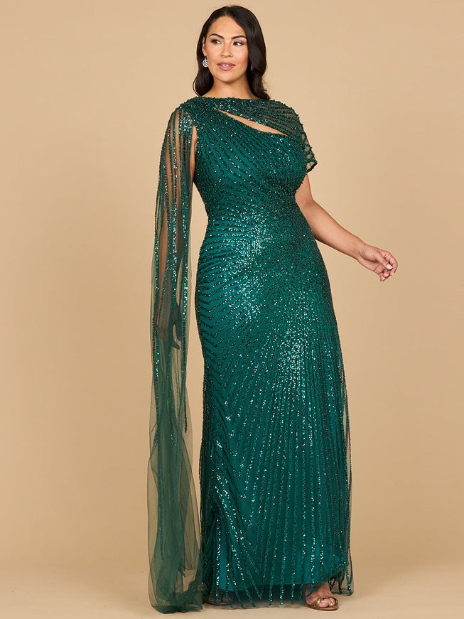 One Shoulder Fitted Gown