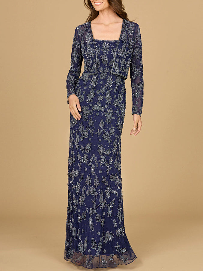 Lara New York 29075 Sheath Gown with Long Sleeve Jacket
