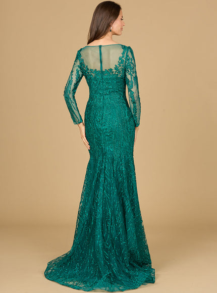 Mermaid, Long Sleeve Lace Gown