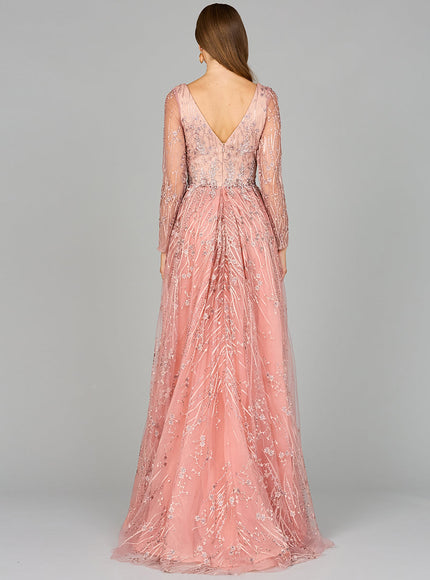 Lara Elegant Overskirt Dress with Long Sleeves