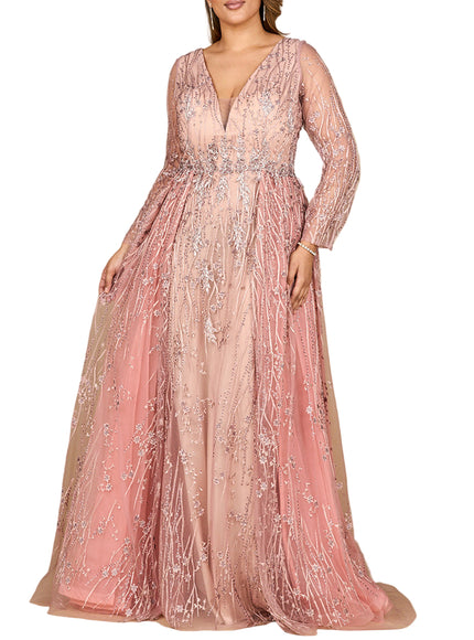 Lara Elegant Overskirt Dress with Long Sleeves