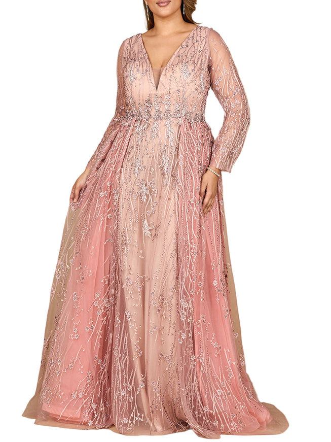 Lara Elegant Overskirt Dress with Long Sleeves