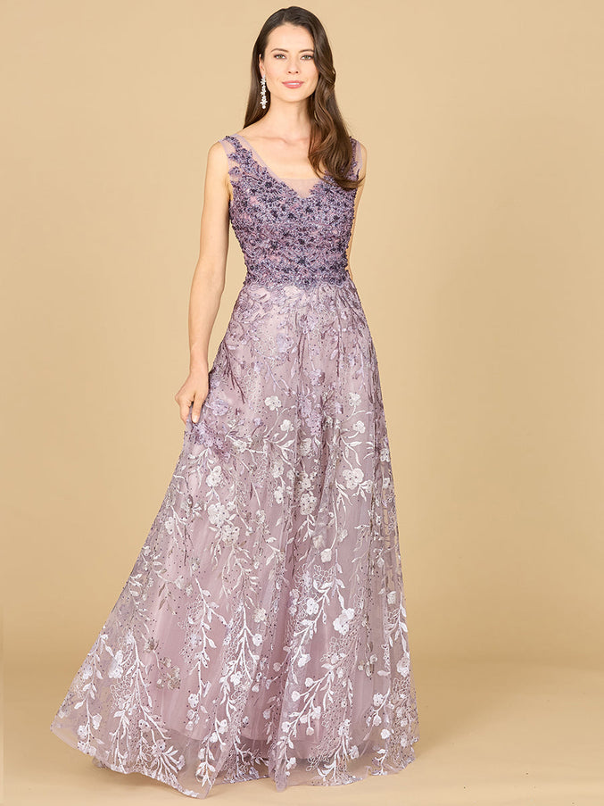 Ombre Lace Ballgown Purple
