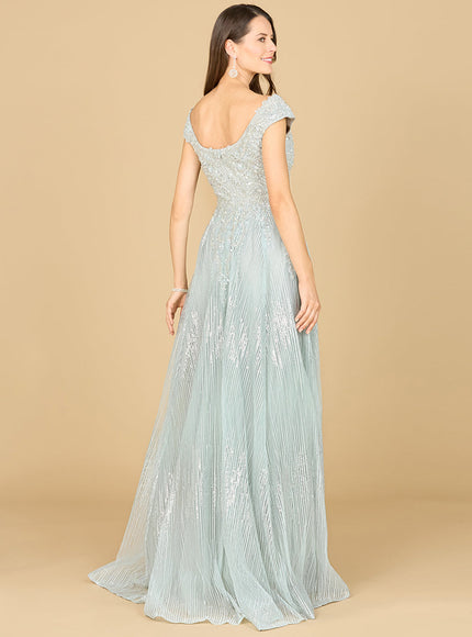 Lara New York 29160 Cap Sleeve Lace Ballgown
