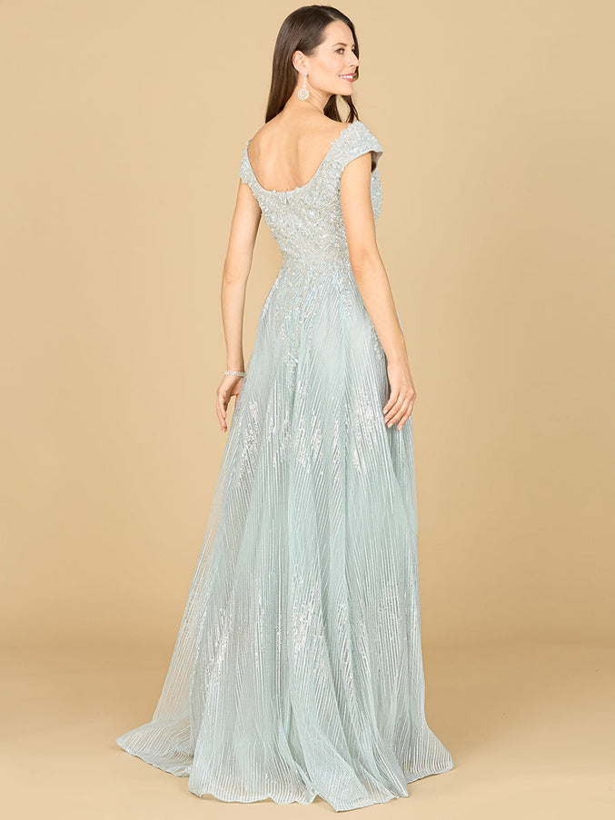 Lara New York 29160 Cap Sleeve Lace Ballgown