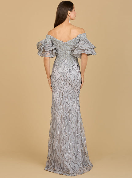 Lara Off Shoulder Mermaid Beaded Gown