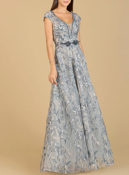 Lace Embellished A-Line Dress