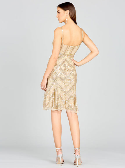 Lara 28860 Beaded Flounce Dress