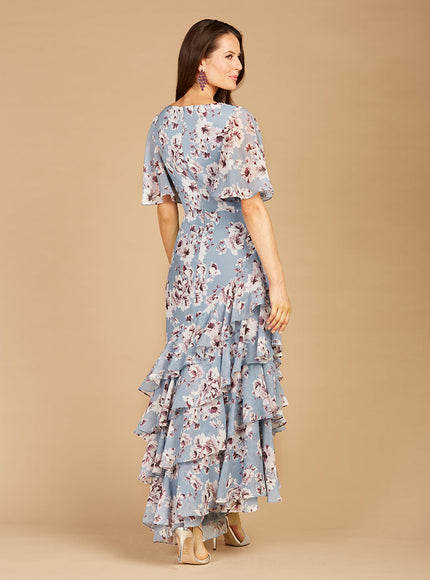 Lara New York 29246 Cape Sleeve Print Dress