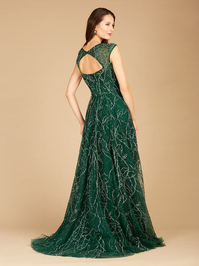 Lara New York 29299 V-Neck Beaded Ball Gown