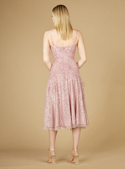 Flowing, Sequin Midi Dress