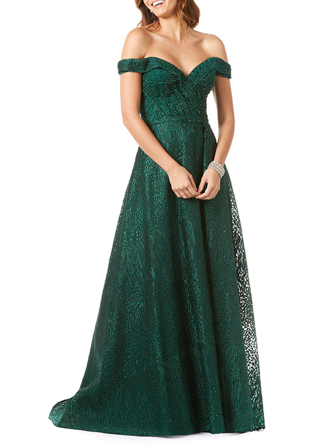 Lara New York 29349 Tonal Beaded Off Shoulder Ballgown