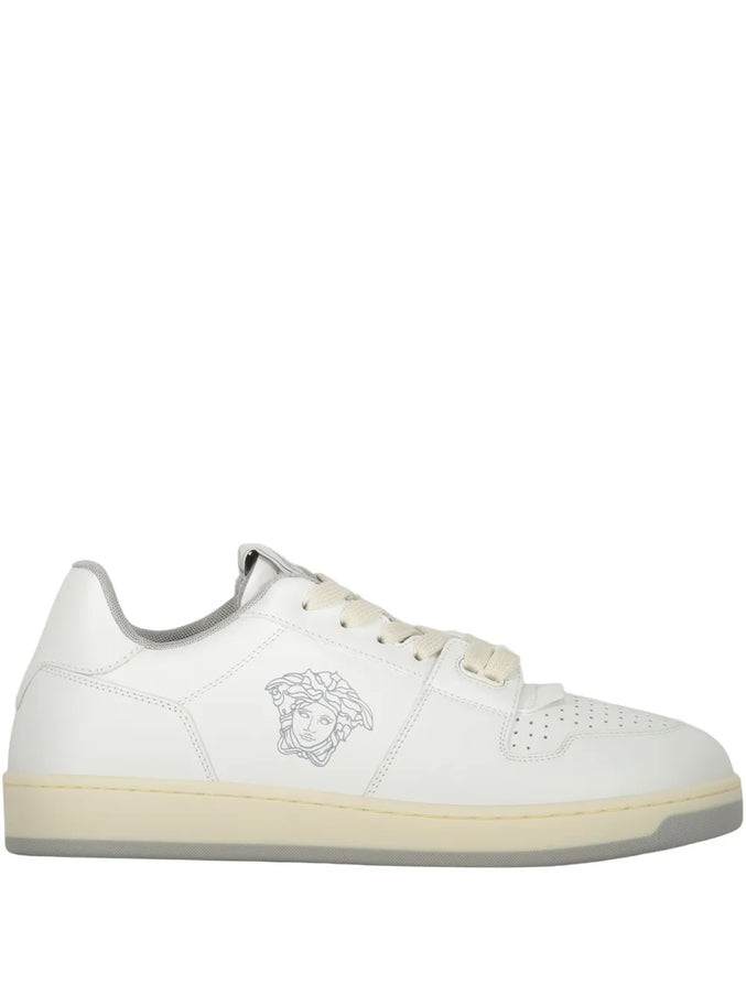 Versace Medusa Sneakers In White Leather