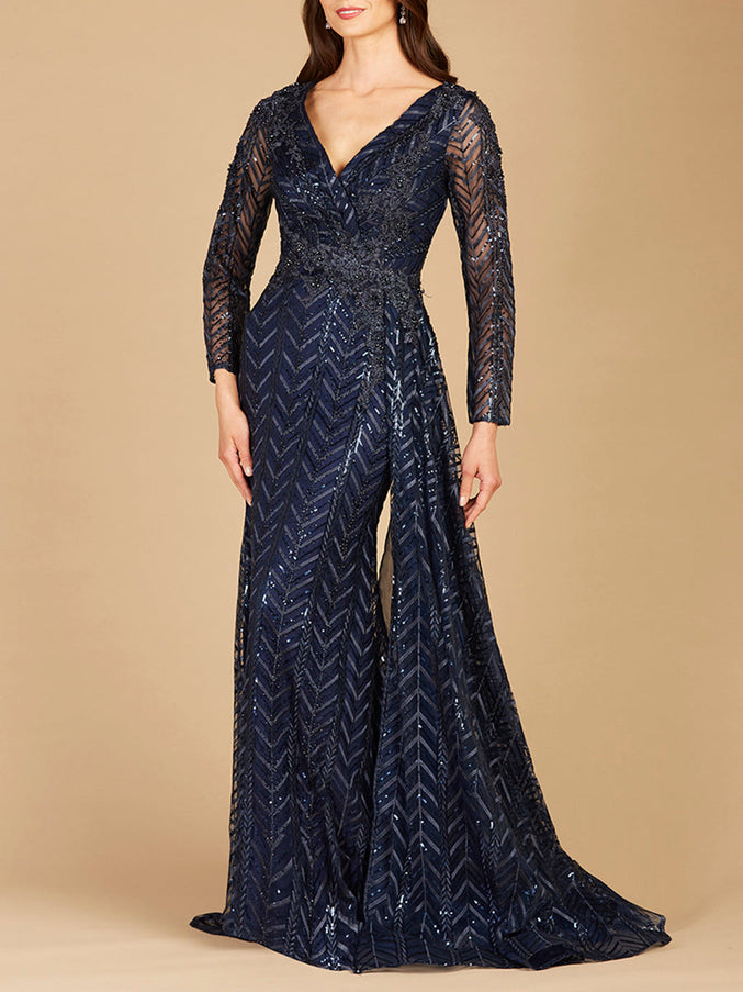 Lara New York 29620 Lace Skirt Overlay Dress